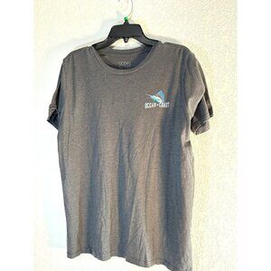 Ocean +Coast Mens Graphic Logo Short Sleeve T-Shirt Gray Size M